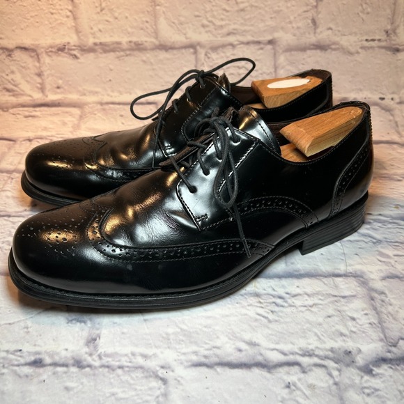Johnston & Murphy Atchison Oxford Dress Shoes Mens 11M Black Wingtip Leather main image 6